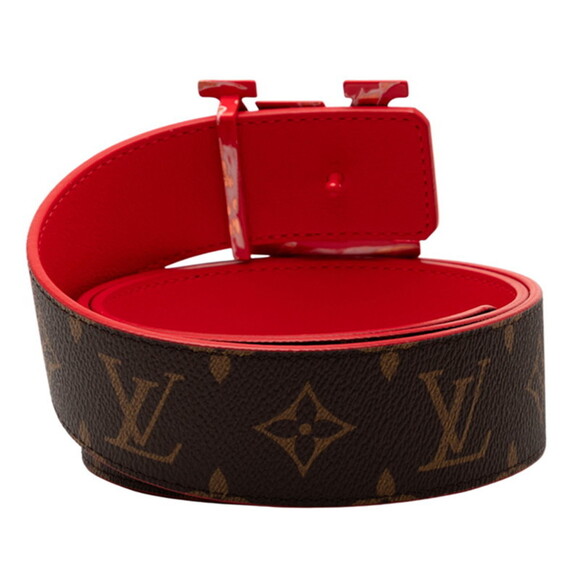 Louis Vuitton x Virgil Abloh Monogram Pyramid Ceinture Initial Belt, Size 85/...